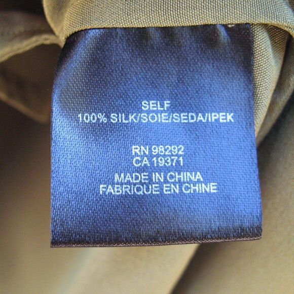 Tibi Olive Silk Faux Wrap Dress - Picture 9 of 9